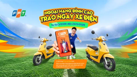 Khuyến mãi trúng xe điện VinFast khi đăng ký gói V.VIP FPT